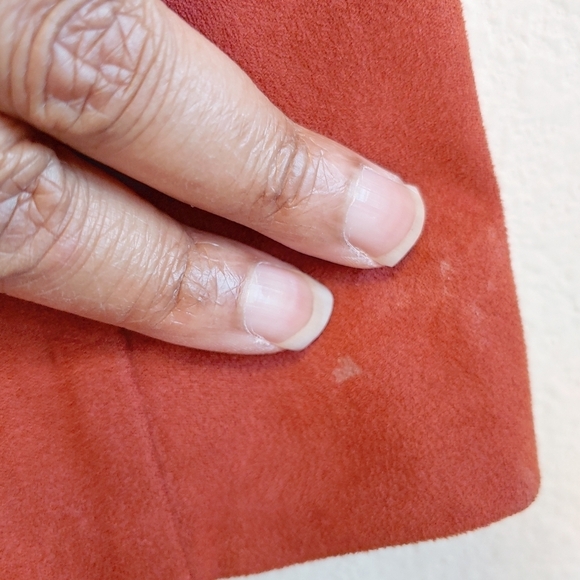 Cabi Penny Lane Longline Faux Suede Rust Colored Coat Sz M Fall Contemporary - Picture 12 of 15